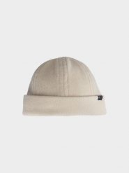 4F Czapka z mikropolaru uniseks - beżowa L/XL. Brązowe czapki i kapelusze męskie 4f, na zimę, bez wzorów, z włókna. W wyprzedaży za 14.99 zł.