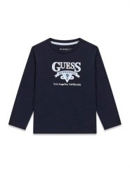 Guess Kids T-Shirt 183749 Niebieski Classic Fit. Niebieskie t-shirty dla chłopców Guess Kids, z aplikacjami, bez ramiączek. Za 84.99 zł.