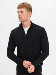 JOOP! sweter z wełny Mężczyźni wełna ze strzyży czarny, S. Czarne swetry przez głowę męskie JOOP!, m, bez wzorów, z wełny, bez kołnierzyka. Za 869.95 zł.