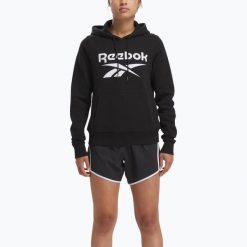 Bluza damska Reebok Identity Big Logo Fleece. Czarne bluzy damskie Reebok, bez wzorów, bez kaptura. Za 179.99 zł.