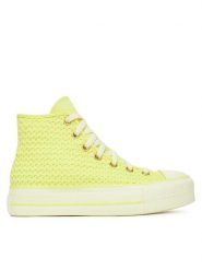 Converse Trampki Chuck Taylor All Star Lift Platform Knit A14967C Żółty. Żółte trampki i tenisówki damskie Converse, bez wzorów, z materiału, retro, bez zapięcia. Za 289.99 zł.