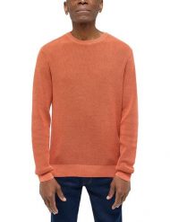 Mustang Style Elliot Burnt Ochre 1016300 7105 MĘSKI SWETER. Brązowe swetry przez głowę męskie Mustang, m, bez wzorów, bez kołnierzyka. Za 139.99 zł.