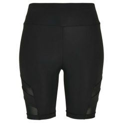 Damskie Szorty z wysoką talią Urban Classics Tech Mesh. Zielone szorty sportowe damskie Urban Classics, l, bez wzorów, z elastanu, sportowe, z podwyższonym stanem, rowerowe. Za 117.00 zł.
