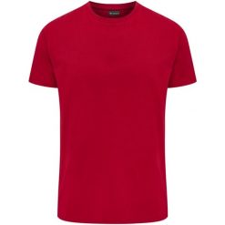 Koszulka Hummel Red Heavy. Czerwone koszulki sportowe męskie Hummel, xl, bez wzorów, bez kołnierzyka, bez ramiączek, do piłki ręcznej. W wyprzedaży za 75.80 zł.