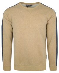 Miękka i Wygodna Bluza Męska - Beżowa, Pasek. Brązowe bluzy męskie Minute, bez wzorów, z bawełny. Za 148.00 zł.