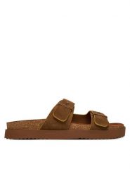 Tommy Hilfiger Klapki Cork Adjustable Suede Sandal FM0FM05869 Brązowy. Brązowe klapki męskie Tommy Hilfiger, ze skóry. Za 409.99 zł.