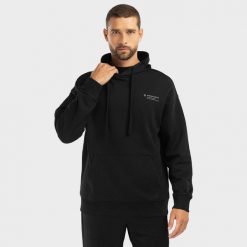 Bluza dresowa z kapturem Lifestyle unisex SIROKO Panther. Czarne bluzy męskie SIROKO, xs, bez wzorów, z bawełny, z kapturem, na fitness i siłownię. W wyprzedaży za 90.95 zł.