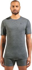 Koszulka męska ODLO Merino 160 BL Top - 100% wełna merino, krótki rękaw. Szare bielizna termoaktywna męska Odlo, m, z materiału. Za 276.25 zł.
