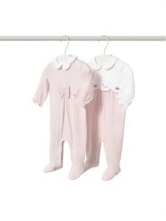 Mayoral Komplet śpiochów 1751 Różowy. Czerwone śpioszki niemowlęce Mayoral, z bawełny, bez ramiączek. Za 209.99 zł.