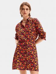 Desigual Sukienka koszulowa Yesh 24SWVW29 Pomarańczowy Regular Fit. Brązowe sukienki damskie Desigual, xl, bez wzorów, z wiskozy, bez kołnierzyka, bez ramiączek, koszulowe. Za 229.99 zł.