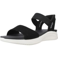 Sandały SKECHERS SLIP INS - SUMMERVILLE Czarny. Czarne sandały damskie Skechers, bez wzorów, z syntetyku, bez obcasa, bez zapięcia. Za 297.99 zł.