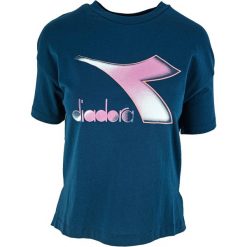 Koszulka damska DIADORA L.T-SHIRT SS LUSH. Niebieskie t-shirty damskie Diadora, l, bez wzorów, bez kołnierzyka. Za 39.99 zł.