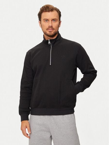Adidas Bluza Trefoil Essentials IW5807 Czarny Regular Fit. Czarne bluzy męskie Adidas, l, bez wzorów, z bawełny, bez kaptura. Za 189.99 zł.