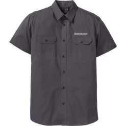 Koszula z krótkim rękawem z odblaskowymi elementami Slim Fit bonprix antracytowy. Koszule męskie marki bonprix. Za 37.99 zł.