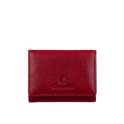Mały czerwony portfel damski Canaletto ze skóry licowej z RFID – elegancja i ochrona danych PD2001cs165. Czerwone portfele damskie bez wzorów, ze skóry. Za 156.00 zł.