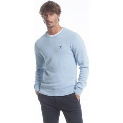 Polo Club C.H..A Sweter Męski M Jasnoniebieski. Szare swetry przez głowę męskie Polo Club C.H..A, z okrągłym kołnierzem. W wyprzedaży za 239.00 zł.