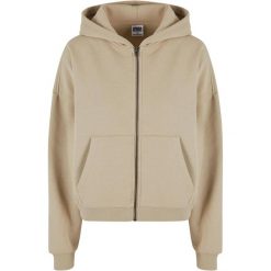 Damska Bluza Z Kapturem Z Pełnym Zamkiem Błyskawicznym. Brązowe bluzy damskie Urban Classics, xl, bez wzorów, z kapturem. Za 221.99 zł.
