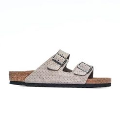 Klapki męskie Birkenstock Arizona Leve. Szare klapki męskie Birkenstock, z materiału. Za 610.85 zł.