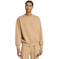 Bluza męska adidas Essentials Loose Fit 3 Bar Logo beżowa JX5668. Brązowe bluzy męskie Adidas, m, bez wzorów, bez kaptura, do piłki nożnej. Za 189.00 zł.