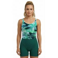 Damski strój triathlonowy Sprint/Dystans Olimpijski - Marble. Zielone obuwie sportowe damskie C-LAB, bez wzorów, ze skóry, do biegania. Za 620.83 zł.