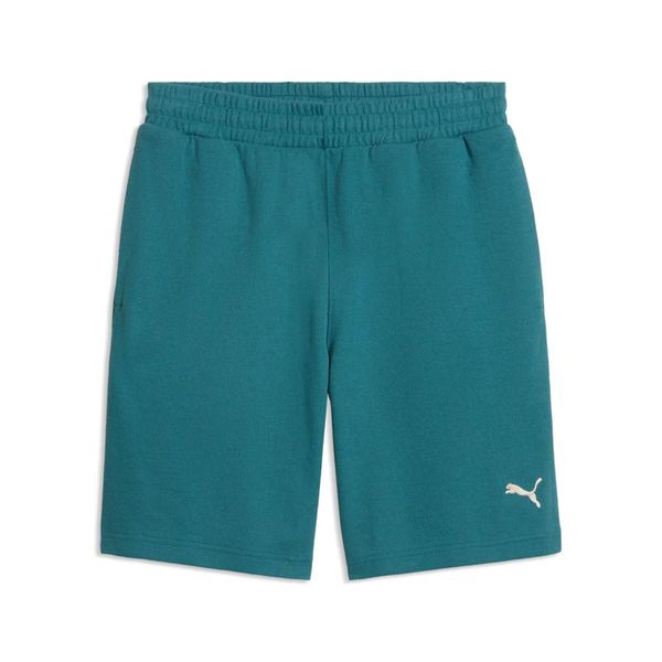 Szorty Puma Essential Elevated Relaxed. Zielone krótkie spodenki sportowe męskie Puma, s, bez wzorów, z materiału, na fitness i siłownię. Za 138.99 zł.