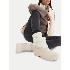 Śniegowce Hunter. Brązowe śniegowce i trapery damskie Hunter. Za 319.99 zł.