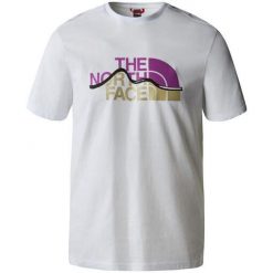 Koszulka turystyczna męska The North Face M Mountain Line Tee. Białe koszulki sportowe męskie The North Face, m, bez wzorów, bez kołnierzyka, bez ramiączek, trekkingowe. Za 129.00 zł.