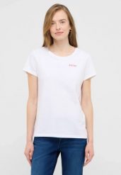 Damski T-Shirt Mustang Style Alma General White 1016748 2045. Białe t-shirty damskie Mustang, m, bez wzorów, bez kołnierzyka. Za 79.99 zł.