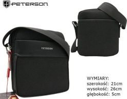 Peterson Torba męska na ramię z tkaniny poliuretanowej - Peterson NoSize. Torby na ramię męskie Peterson, bez wzorów, z tkaniny, na ramię. Za 178.95 zł.
