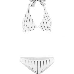 Bikini na fiszbinach (2 części), zrównoważony produkt bonprix biały w paski. Bikini damskie marki bonprix. Za 79.99 zł.