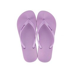 Japonki damskie Ipanema Anat. Fioletowe klapki damskie Ipanema, bez wzorów, z materiału, sportowe, bez obcasa. Za 49.99 zł.