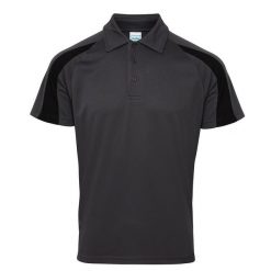 Męska Kontrastowa Koszulka Polo. Białe koszulki polo męskie JUST COOL, l, bez wzorów, z materiału, bez ramiączek. Za 76.99 zł.