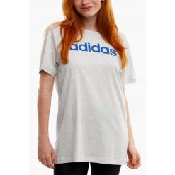 Koszulka damska adidas Essentials Linear Loose Tee. Białe t-shirty damskie Adidas, bez wzorów, z bawełny, bez kołnierzyka. Za 69.99 zł.