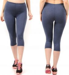 Legginsy damskie 3/4 krótkie Polskie bawełniane Getry Jeans M. Legginsy damskie LAEMI, m, bez wzorów, z bawełny. Za 29.99 zł.