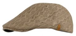 Przejściowy, Lekko Ocieplony Kaszkiet - Alties - Dziergany Materiał (KNIT) - Beż. Czapki i kapelusze męskie Alties, na jesień, bez wzorów, z bawełny. Za 79.00 zł.
