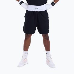 Spodenki treningowe męskie BOXRAW Stevenson V2. Czarne krótkie spodenki sportowe męskie BOXRAW, l, bez wzorów, z elastanu, na fitness i siłownię. Za 299.99 zł.