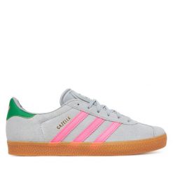 Sneakersy adidas. Szare trampki i tenisówki chłopięce Adidas, bez wzorów, bez zapięcia. Za 329.99 zł.