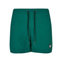 Spodenki kąpielowe Urban Classics Block. Brązowe kąpielówki męskie Urban Classics, l, bez wzorów, z nylonu. Za 90.90 zł.