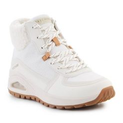 Buty Sportowe Skechers Uno Rugged - Fall Mode 167992-NAT białe. Białe obuwie sportowe damskie bez wzorów, z gumy. Za 585.80 zł.