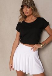 Czarny Bawełniany T-shirt z Kieszonką Zireanda. Czarne bluzki damskie Renee, l, bez wzorów, z bawełny, klasyczne, bez kołnierzyka. Za 24.99 zł.