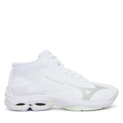 Buty halowe Mizuno. Białe obuwie sportowe damskie Mizuno, bez wzorów, mizuno wave. Za 559.99 zł.