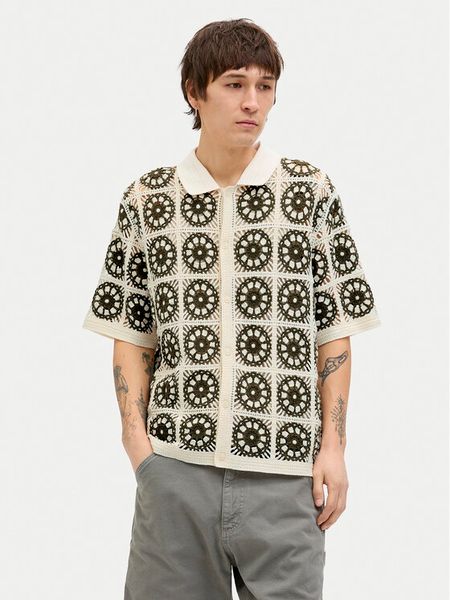 Jack & Jones Koszula Cartagena 12278724 Beżowy Loose Fit. Brązowe koszule męskie Jack & Jones, l, bez wzorów, z syntetyku, bez kołnierzyka, bez ramiączek. Za 309.99 zł.