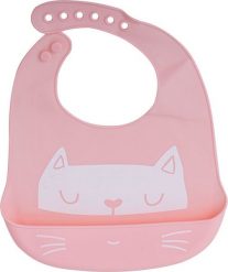RoGer Baby Apron silicone Pink. Różowe śliniaki dla dzieci Roger, bez wzorów. Za 30.38 zł.