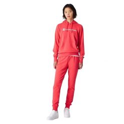 Spodnie Do Joggingu Damskie Prążkowane Ściągacze. Czerwone spodnie materiałowe damskie Champion, l, bez wzorów, z bawełny. Za 257.99 zł.