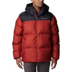 Kurtka uniwersalna męska Columbia Puffect Hooded Jacket. Czerwone kurtki męskie Columbia, m, bez wzorów, z syntetyku, casualowe, z kapturem. Za 678.00 zł.