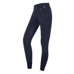 Spodnie jeździeckie full grip dla dziewczynek ELT Fenja. Niebieskie spodnie materiałowe dla dziewczynek ELT, bez wzorów, z elastanu. Za 222.00 zł.
