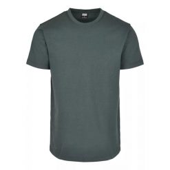 Męska Podstawowa Koszulka Gładka. Zielone koszulki sportowe męskie Urban Classics, m, bez wzorów, bez kołnierzyka, bez ramiączek, trekkingowe. Za 54.99 zł.