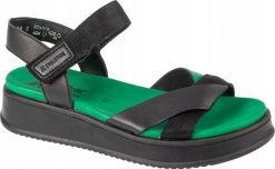 Rieker Rieker Sandals W0851-00 Czarne 37. Czarne sandały damskie Rieker, bez wzorów, bez obcasa, bez zapięcia. Za 309.98 zł.