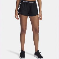 Spodenki treningowe damskie Under Armour Tech Play Up Shorts. Czarne szorty sportowe damskie Under Armour, s, bez wzorów, sportowe, do biegania. Za 79.99 zł.