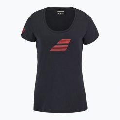Koszulka damska Babolat Exercise Flag W. Czarne koszulki sportowe damskie BABOLAT, xs, bez wzorów, z bawełny, bez kołnierzyka, bez ramiączek, na fitness i siłownię. Za 87.99 zł.